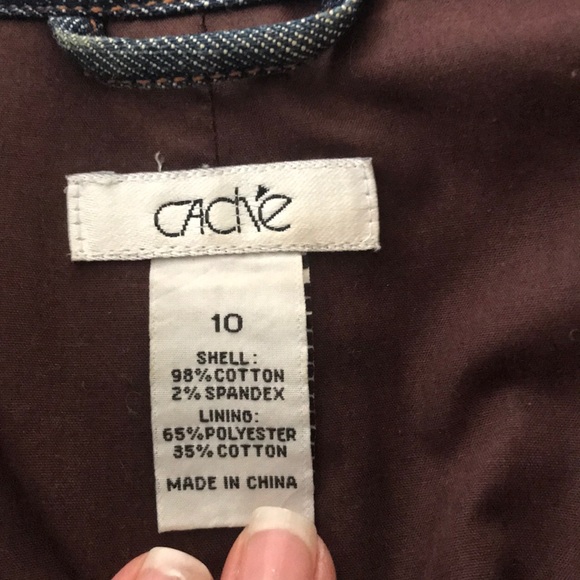 Cache distressed jean, lined jacket - Picture 6 of 6